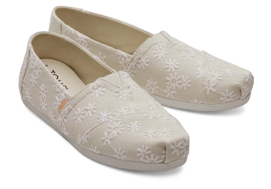 TOMS Women's Alpargata Embroidered Floral Birch Espadrille Shoes