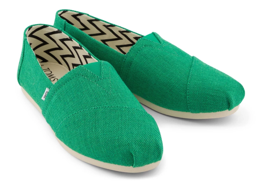 TOMS Alpargata Deep Mint Canvas Slip-On Shoes – Heritage Style Comfort Footwear
