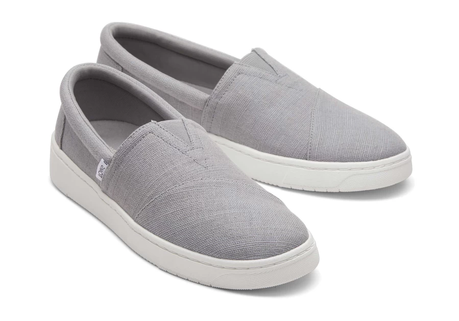 TOMS Trvl Lite Alpargata Slip-On Sneakers in Ultimate Grey | Lightweight Comfort Shoes