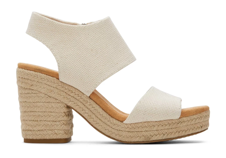 TOMS Majorca Rope Natural Basket Weave Platform Sandals for Women
