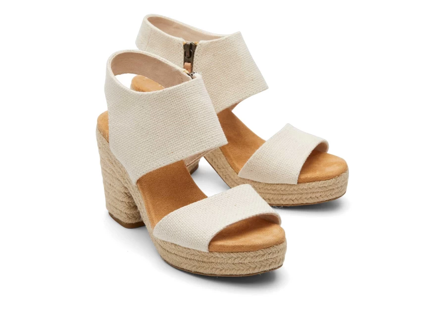 TOMS Majorca Rope Natural Basket Weave Platform Sandals for Women