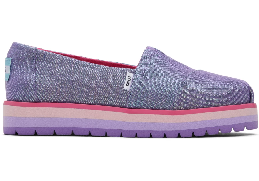 TOMS Passionflower Glimmer Alp Platform Kids Shoes for Youth
