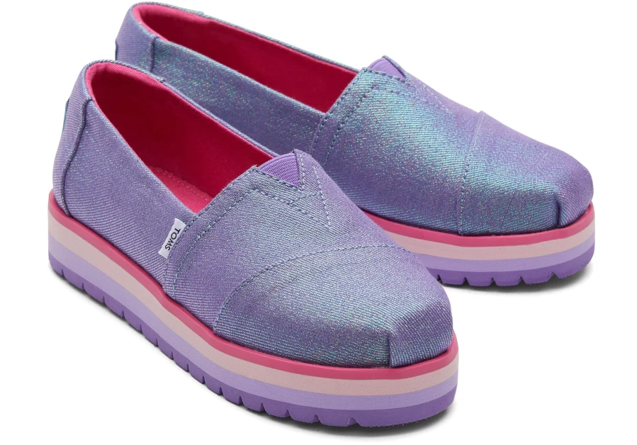 TOMS Passionflower Glimmer Alp Platform Kids Shoes for Youth