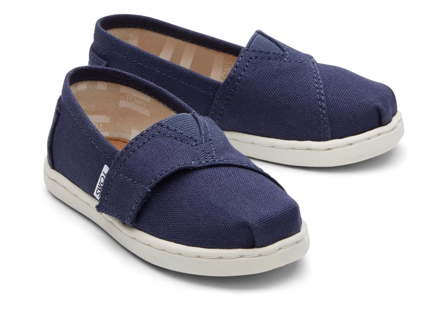 TOMS Navy Alpargata Canvas Shoes for Toddlers - Comfortable & Lightweight