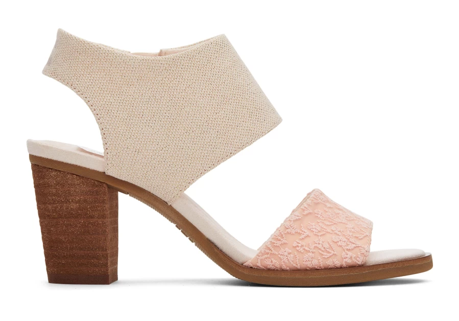 TOMS Women's Majorca Cutout Sandals in Metallic Dusty Peach | Comfortable & Stylish Summer Footwear
