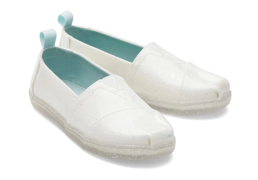 TOMS Youth Alpargata Glitter Kids Shoes in Confetti | Sparkly Comfort for Girls & Boys