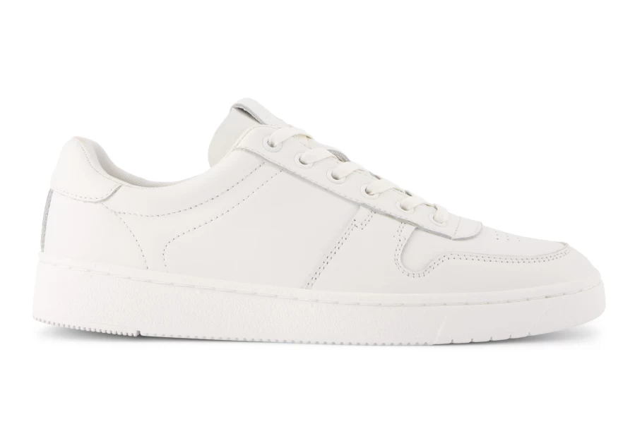 TOMS Trvl Lite Court White Leather Sneakers for Men & Women - Comfortable Casual Shoes