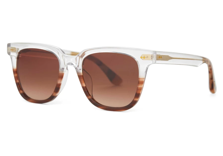 TOMS Handcrafted Memphis 301 Sunglasses in Mocha Fade Brown Gradient Lens