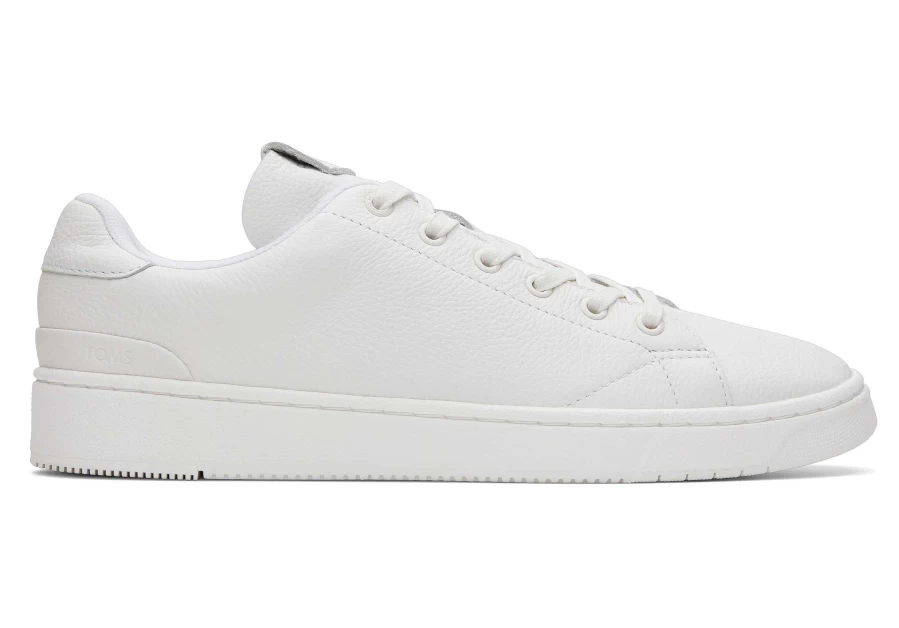 TOMS Trvl Lite Bright White Leather Lace-Up Sneakers for Men and Women
