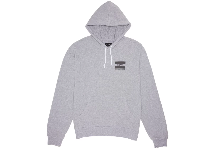 TOMS Heather Grey Fleece Hoodie - One For One Charity Pullover
