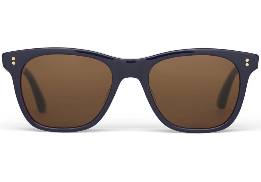 TOMS Fitzpatrick Navy Multi Lamination-Brown Gradient Handcrafted Sunglasses