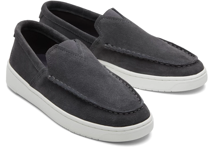 TOMS Forged Iron Suede Trvl Lite Slip-On Loafer Shoes for Men