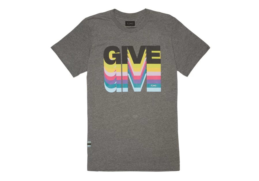 TOMS Grey Short Sleeve Crew Neck T-Shirt for Men & Women