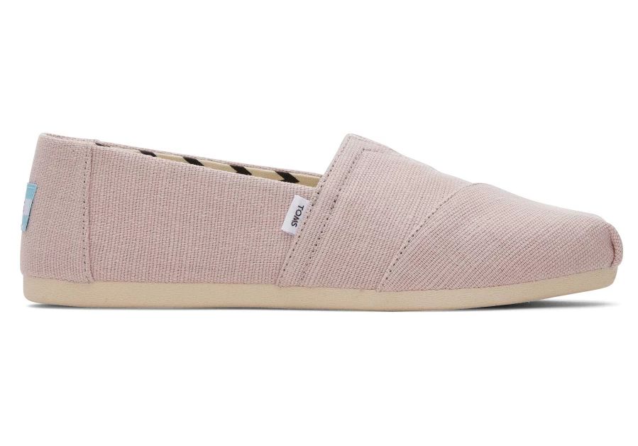 TOMS Alpargata Heritage Canvas Slip-On Shoes in Ballet Pink | Comfortable & Stylish