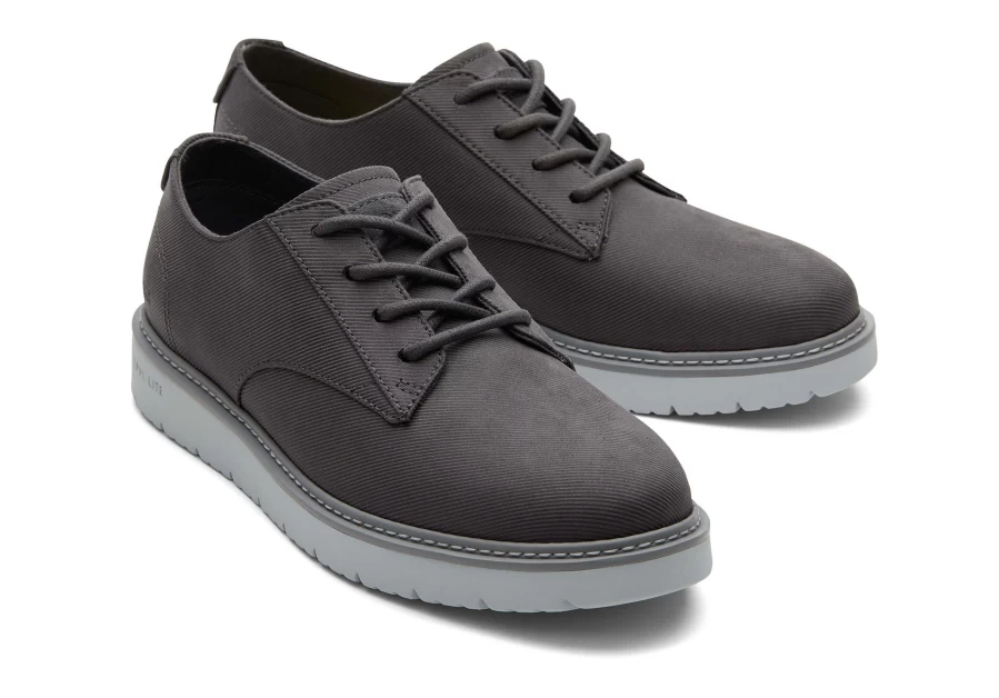 TOMS Forged Iron Waxed Canvas Navi Trvl Lite Dress Shoes for Men