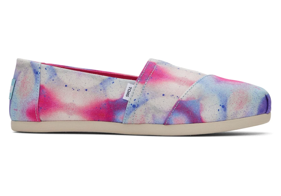 TOMS Alpargata Botanical Slip-On Shoes in Multi Blue | Comfortable & Stylish