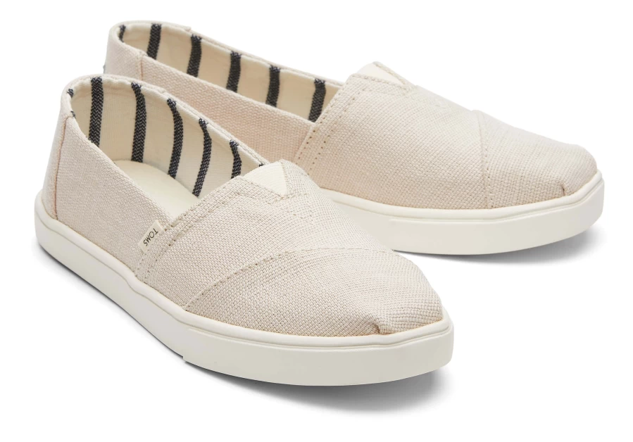TOMS Alpargata Cupsole Slip-On Shoes in Natural Canvas - Heritage Style Comfort Footwear