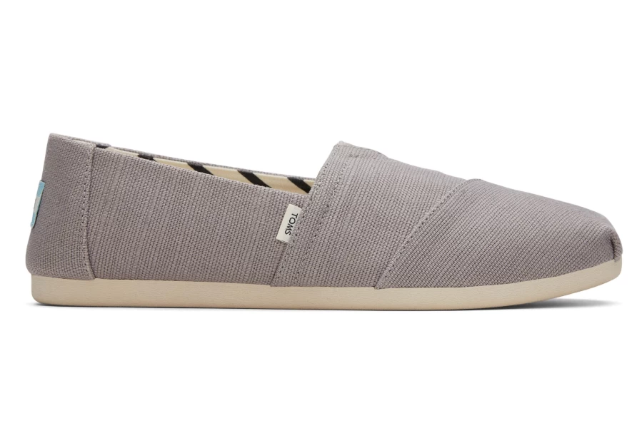 TOMS Alpargata Morning Dove Wide Width Heritage Canvas Slip-On Shoes