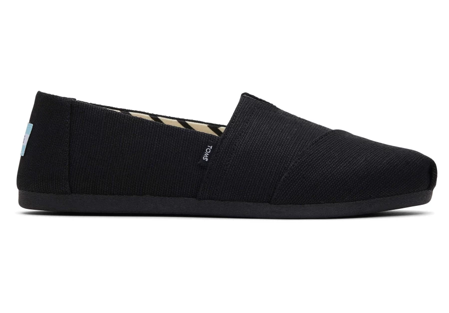 TOMS Alpargata All Black Heritage Canvas Shoes - Black/Black