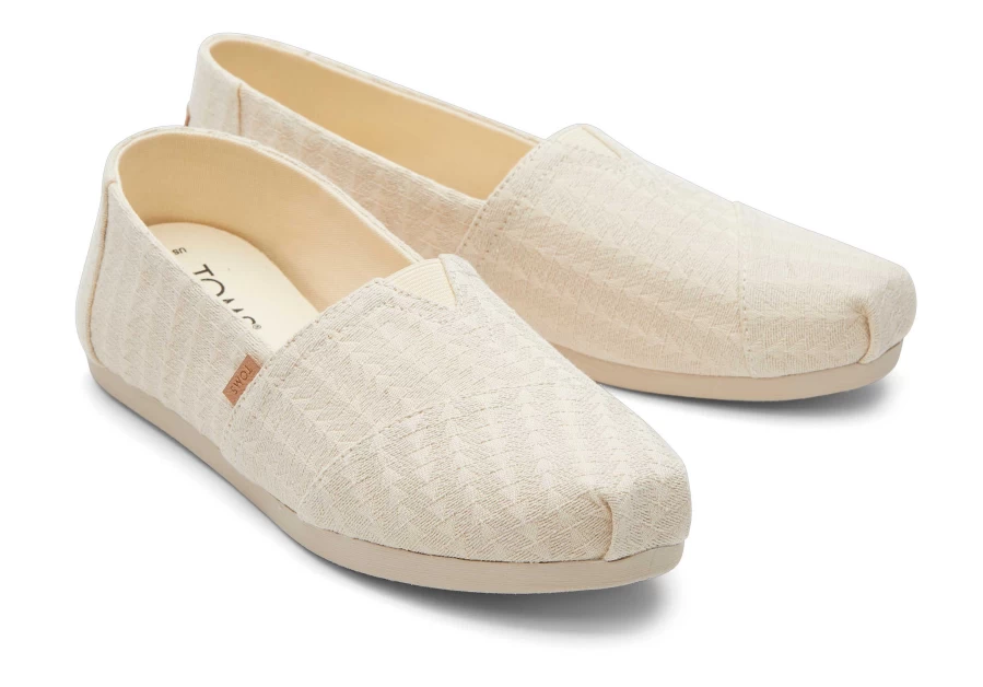 TOMS Alpargata Triangle Natural Woven Espadrille Shoes for Women and Men