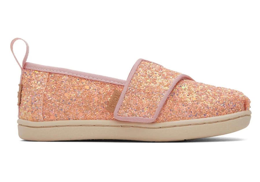 TOMS Pink Glitter Alpargata Shoes for Toddlers - Comfortable & Stylish Kids' Footwear