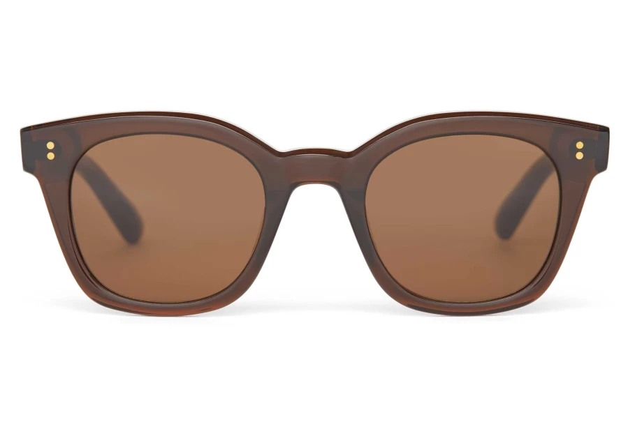 TOMS Rome Handcrafted Sunglasses in Cacao Crystal Brown – Stylish & Durable