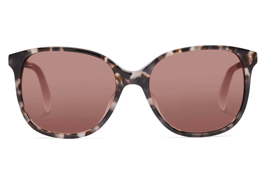 TOMS Vintage Tortoise Brown Handcrafted Sunglasses – Classic Retro Style