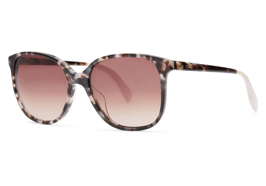 TOMS Vintage Tortoise Brown Handcrafted Sunglasses – Classic Retro Style