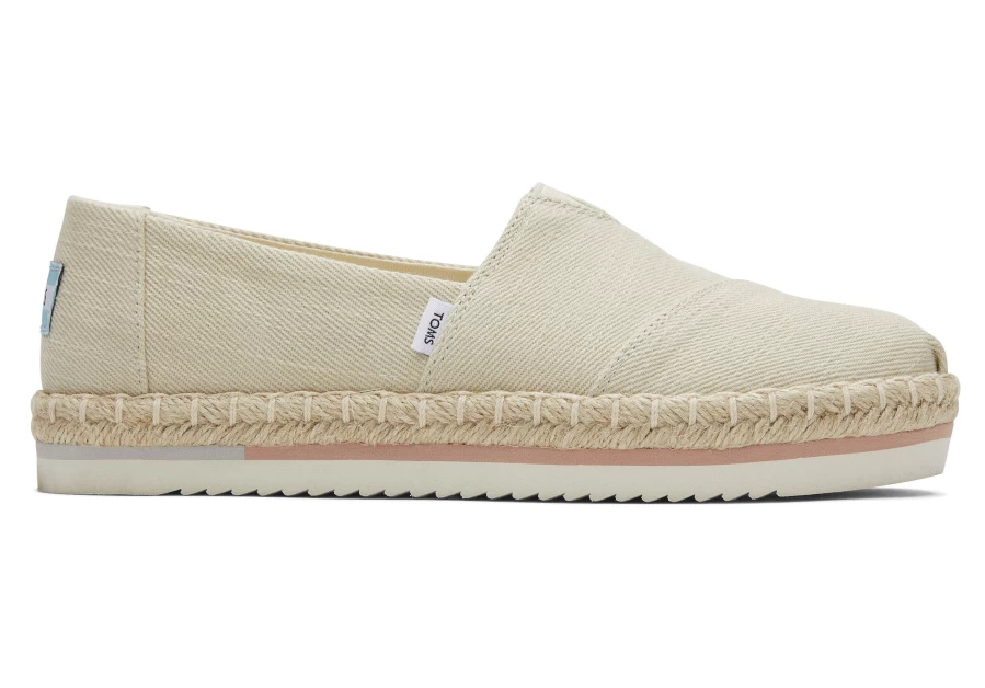 TOMS Women's Natural Alpargata Platform Rope Espadrille Sandals
