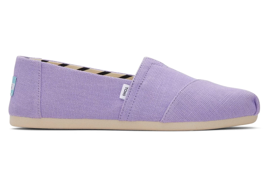 TOMS Alpargata Heritage Canvas Slip-On Shoes in Vintage Purple | Comfortable & Stylish