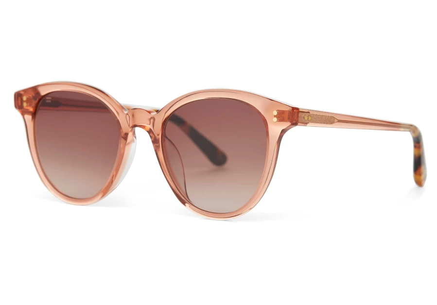 TOMS Apricot Crystal Brown Gradient Handcrafted Sunglasses – Aaryn Collection