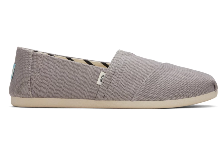 TOMS Alpargata Morning Dove Canvas Slip-On Shoes – Heritage Grey Casual Footwear