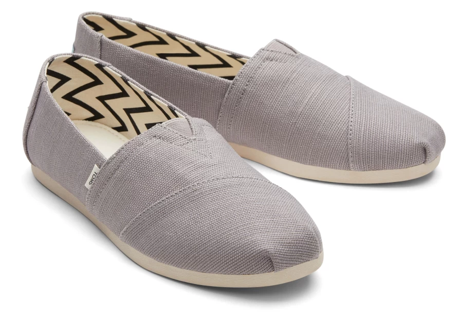TOMS Alpargata Morning Dove Canvas Slip-On Shoes – Heritage Grey Casual Footwear