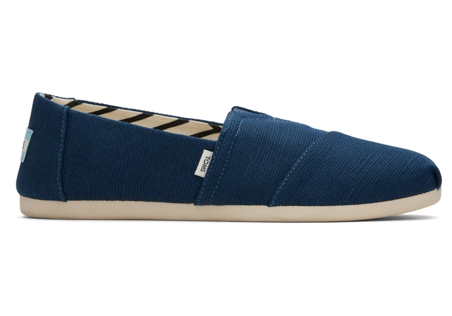 TOMS Alpargata Blue Heritage Canvas Espadrille Shoes for Men and Women