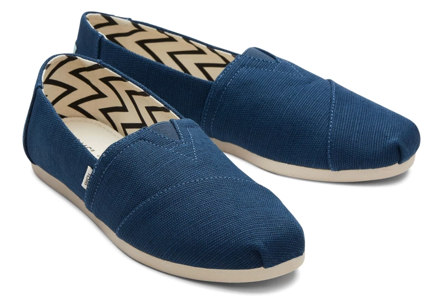 TOMS Alpargata Blue Heritage Canvas Espadrille Shoes for Men and Women